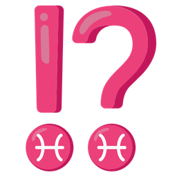 Pisces and exclamation question mark