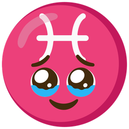 Pisces and face holding back tears