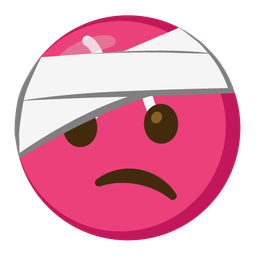 Pisces and face with head-bandage