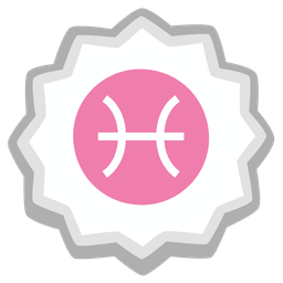 Pisces and fish cake with swirl