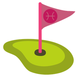 Pisces and flag in hole