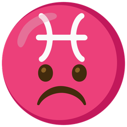 Pisces and frowning face