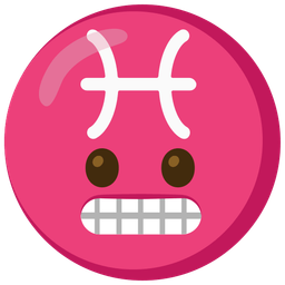 Pisces and grimacing face