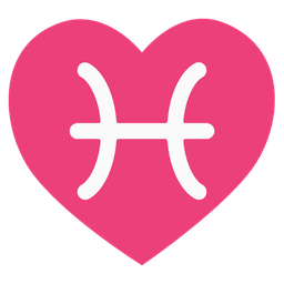 Pisces and heart suit
