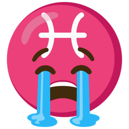 Pisces and loudly crying face