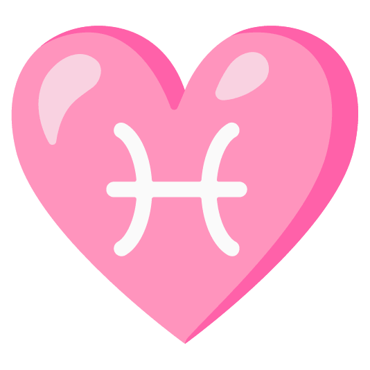 Pisces and Pink heart