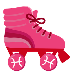 Pisces and roller skate