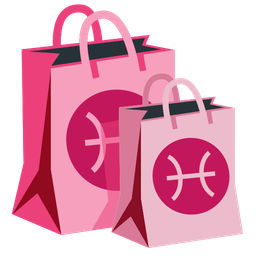 Pisces and shopping bags
