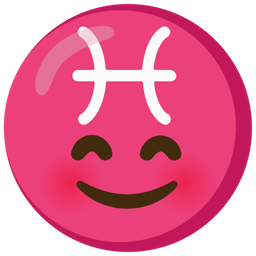 Pisces and Smiling face with smiling eyes