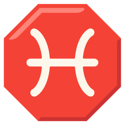 Pisces and stop sign