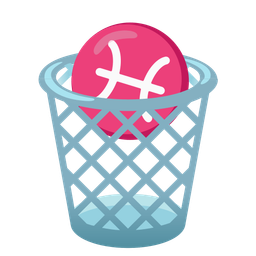 Pisces and wastebasket