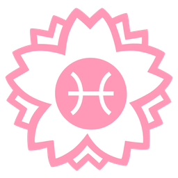 Pisces and white flower