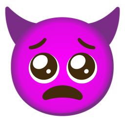 Pleading face and Angry face with horns
