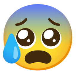 Pleading face and Anxious face with sweat