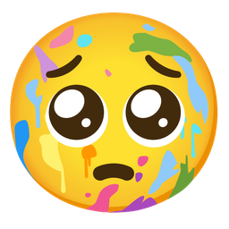 Pleading face and Artist palette