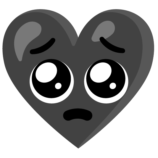 Pleading face and Black heart