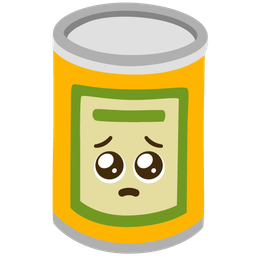 Pleading face and Canned food