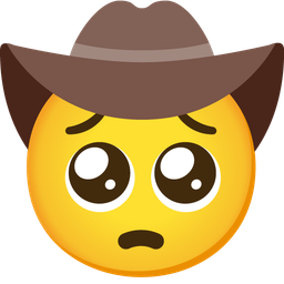 Pleading face and Cowboy hat face