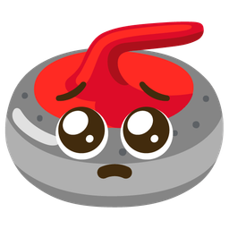 Pleading face and Curling stone