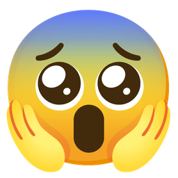 Pleading face and Face screaming in fear