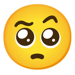 Pleading face and Face with raised eyebrow