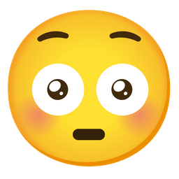 Pleading face and Flushed face