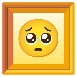 Pleading face and Framed picture