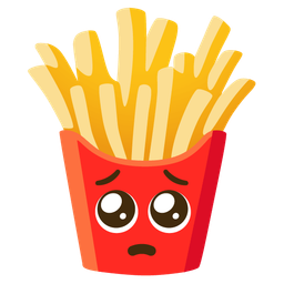 Pleading face and French fries