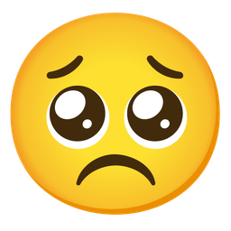 Pleading face and Frowning face