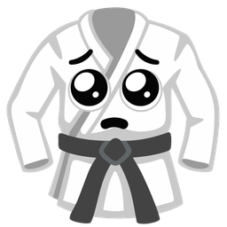 Pleading face and Martial arts uniform