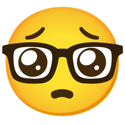 Pleading face and Nerd face