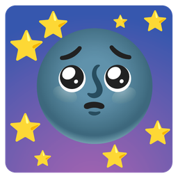 Pleading face and New moon face