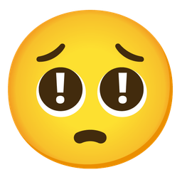 Pleading face and Red exclamation mark