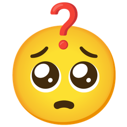 Pleading face and Red question mark