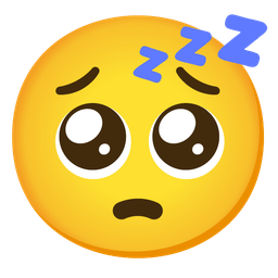 Pleading face and Sleeping face