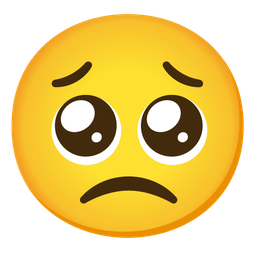 Pleading face and Slightly frowning face