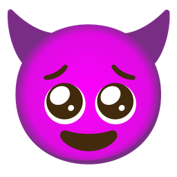 Pleading face and Smiling face with horns