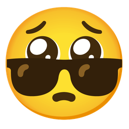 Pleading face and Smiling face with sunglasses