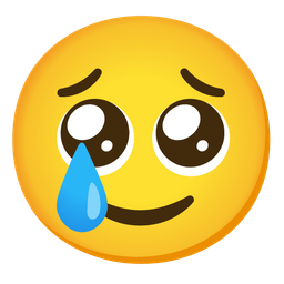 Pleading face and Smiling face with tear