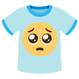 Pleading face and T-shirt