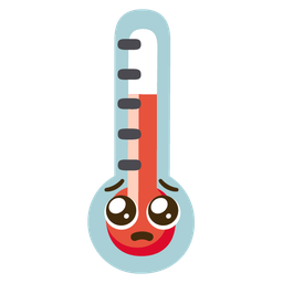 Pleading face and Thermometer