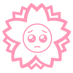 Pleading face and White flower