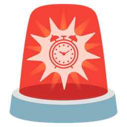 police car light and alarm clock