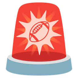 police car light and american football