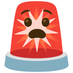 police car light and anguished face