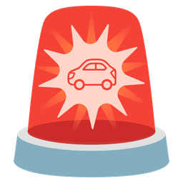 police car light and automobile