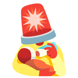 police car light and baby bottle