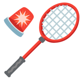 police car light and badminton