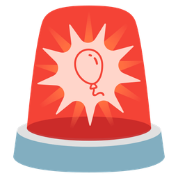 police car light and balloon