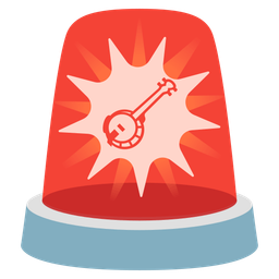 police car light and banjo